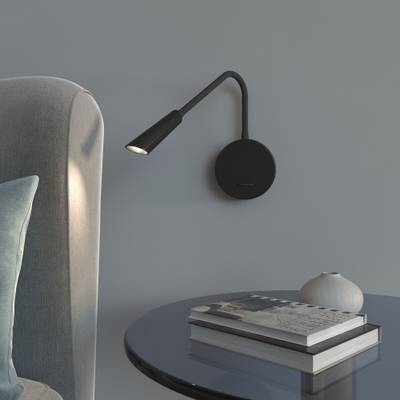 Светильник настенный светодиодный  Stem черный 3000К с USB-портом и выключателем 40120/LED черный