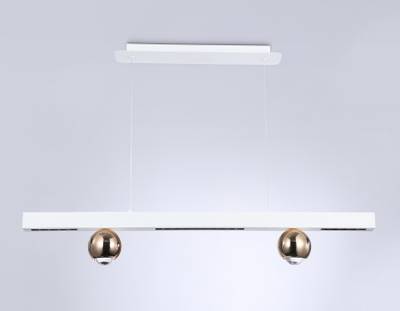 Светильник светодиодный подвесной FL5955 WH/GD белый/золото 4200K 18W 1000*70*1200 (Без ПДУ)