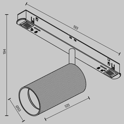 Трековый светильник Мастер / Artisan Exility 4000K 12Вт 36°, TR097-2-12W4K-M-BB. TM Maytoni