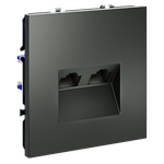 VLS060206 Розетка компьютерная встраиваемая VOLTUM S70 двойная RJ45+RJ45 кат.6, (титан) (ТМ Maytoni)