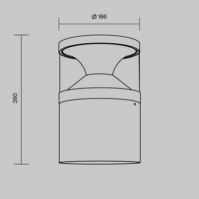 Ландшафтный светильник Pyro 3000К 21Вт IP 65 O496FL-L21B3K. TM Maytoni