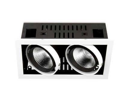 Карданный встраиваемый светодиодный светильник T812 BK/CH 2*12W 4200K