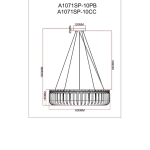 Подвесная люстра Arte Lamp MAYOTTE A1071SP-10CC, 10хG9