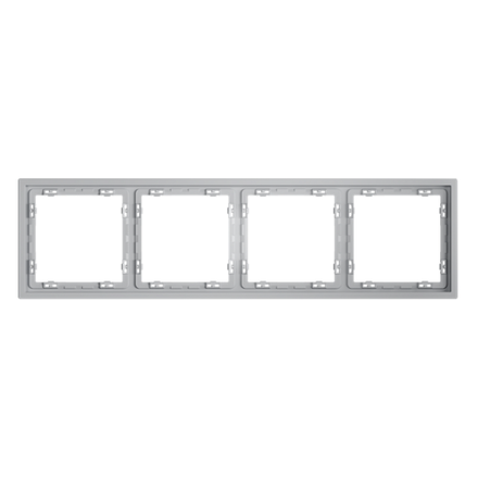 VLS100416 Рамка пластиковая VOLTUM S70 на 4 поста, (серый). (ТМ Maytoni)