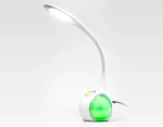 Светодиодная настольная лампа с RGB подсветкой DE532 WH белый LED 4200K+RGB 7.5W