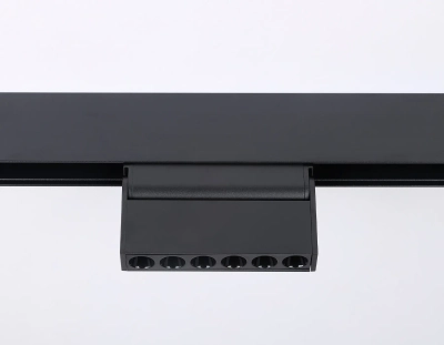 Светильник светодиодный поворотный для шинопровода Magnetic GL4040 BK черный IP20 6W 4200K 48V 24° 115*22*105