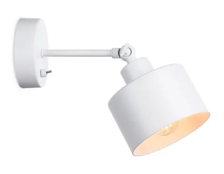 Накладной спот с выключателем в стиле лофт TR8135 WH белый E27 max 40W D120*290