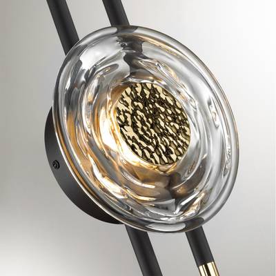 5407/6WL MODERN ODL_EX24 135 черный/золотой/металл/стекло Бра LED 6W 3000K 688Лм MAGNET