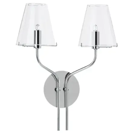 758624 Бра DIAFANO 2х40W G9 ХРОМ/ПРОЗРАЧНЫЙ Lightstar