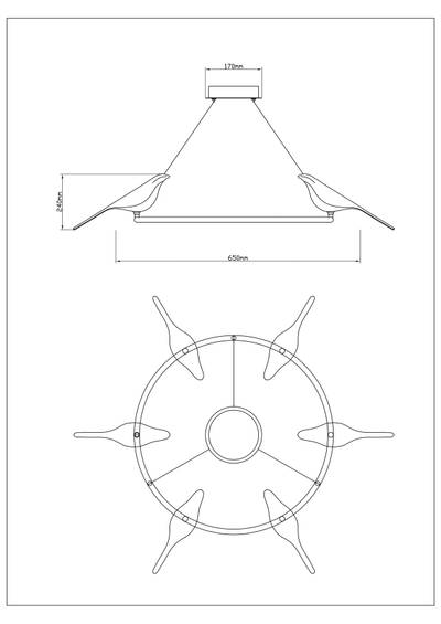 Подвесной светильник Divinare SUMMER 1188/06 LM-42, 1хLED