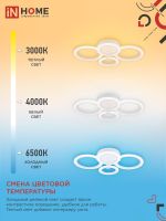 Светильник светодиодный ELEGANT BLISS-90W 90Вт 3000-4000-6500К 7000лм 230В 610х400х130мм с пультом ДУ IN HOME 4690612035444