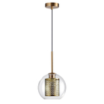 4939/1 PENDANT ODL22 401 античн.бронза/металл/прозрачный/стекло Подвес E27 1*40W CLOCKY