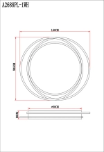 Потолочный светильник Arte Lamp SONNY A2688PL-1WH, 1хLED