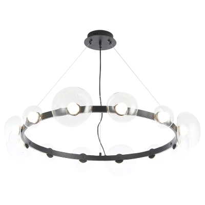 Люстра Crystal Lux BOSQUE SP12 BLACK/TRANSPARENT 0270/312