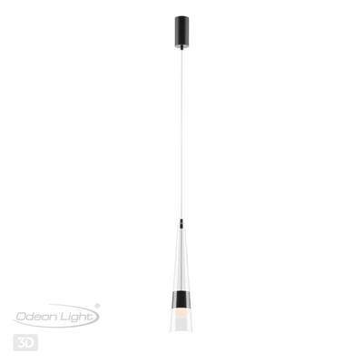 5044/12L L-VISION ODL24 435 глянц.темн.хром/прозрачный/металл/стекло Подвес LED 12W 3000K 1334Лм LUMP