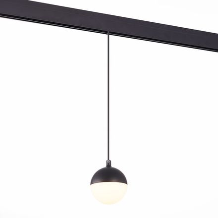 ST358.443.07 Магнитный трековый светильник подвесной Черный LED 1*7W 4000K 520Lm Ra&gt;80 120° IP20 D90xH90 48V