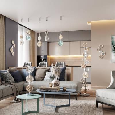 5416/13TL L-VISION ODL_EX23 155 хром/светло-серый/коричневый металл/стекло Настольная лампа LED 18W 4000K CARAMELLA