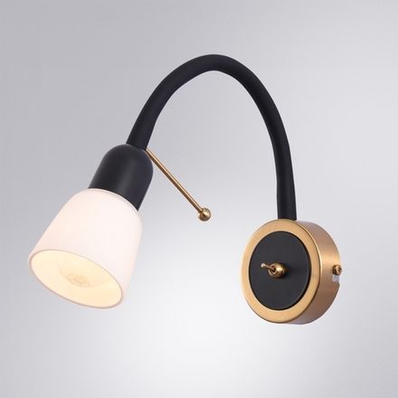 Бра Arte Lamp LETTURA A7009AP-1BK, 1хE14
