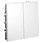 VLS020102 Выключатель встраиваемый VOLTUM S70 двухклавишный 10А, (белый матовый). (ТМ Maytoni)
