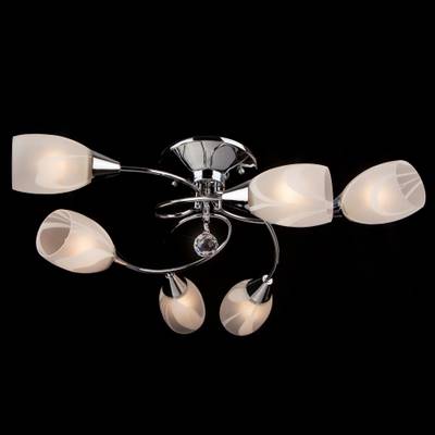 Светильник потолочный с белыми плафонами 2275/6 хром