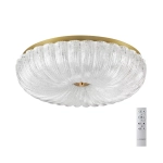 7719/60L PIKO LED SN 567 Светильник металл/стекло/прозрачный/золотой LED 60Вт 3000-6500K D500 IP20 пульт ДУ TESORO
