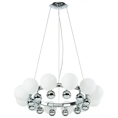 801124 Люстра SFERETTA 12х40W G9 ХРОМ/БЕЛЫЙ Lightstar