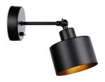 Накладной спот с выключателем в стиле лофт TR8137 BK черный E27 max 40W D120*290