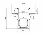 Шинопровод низковольтный встраиваемый Magnetic GL3333 BK черный IP20 48V 2000*60*46.8
