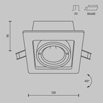 Встраиваемый светильник Metal Modern GU10х1, DL008-2-01-B. TM Maytoni