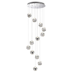 5084/60L L-VISION ODL25 561 хром/прозрачный/металл/акрил Люстра каскадная LED 60W 4000K 3000Лм JEMSTONE