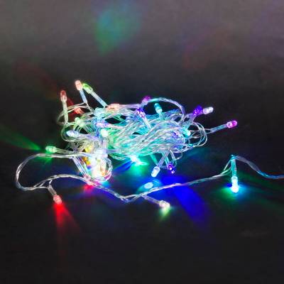 A-019 LED RGB гирлянда светодиодная 5м, прозрачный провод