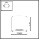 7130/8CL HIGHTECH ODL26 Потолочный светильник белый/металл IP20 LED 8W 480Лм 3000K/4000K/6000K 120° 220-240V OBEN