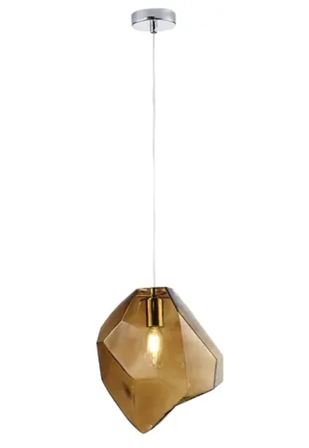 Светильник подвесной Crystal Lux NUESTRO SP1 CHROME/BROWN 3423/201
