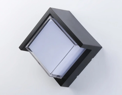 Светильник светодиодный уличный настенный архитектурный ST5233 BK черный IP65 LED 4200K 12W 220*220*100