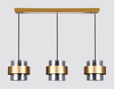 Подвесной светильник со сменной лампой TR3652/3 GD/SM золото/дымчатый E27/3 max 40W 820*180*700