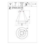 ST604.243.56 Светильник подвесной ST-Luce Золотистый/Белый LED 1*56W 4000K