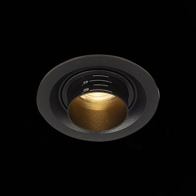 ST701.438.07 Св-к встр. Zoom Черный LED 1*7W 3000K 560Lm Ra 15°-60° IP20 D90xH65 170-240V