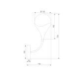 Настенный светильник Calyx 60168/1 латунь 60168/1, G9х1