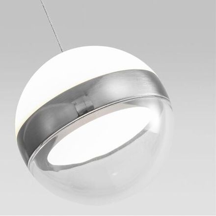 5037/9L L-VISION ODL24 389 никель/прозрачн/молочный/металл/акрил Подвес LED 9W 4000K 480лм RONI