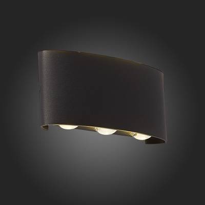 SL089.401.06 Светильник уличный настенный ST-Luce Черный кварцевый LED 6*1W 4000K