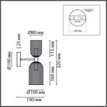 6586/2W MODERNI LN25 золото/прозрачный, металл/стекло Бра E14 2*40W 220V KASSIA