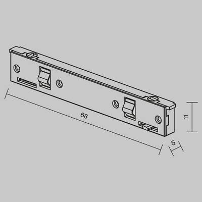Коннектор питания прямой Levity, TRA184IPC-1B. TM Maytoni