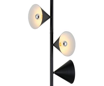 08480-F,19 Торшер Эвелин черный d30 h165 E14 6*4W