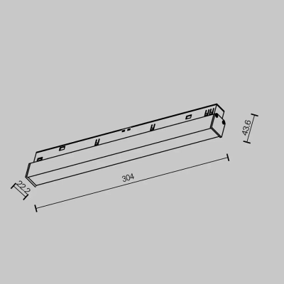 Трековый светильник Базис / Basis Exility 2700K 12Вт 120°, TR030-2-12W2.7K-B. TM Maytoni