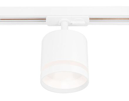 Трековый однофазный светильник со сменной лампой GL5369 WH белый GX53 max 12W