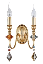 Бра Crystal Lux MERCEDES AP2 GOLD/COLOR 0951/402