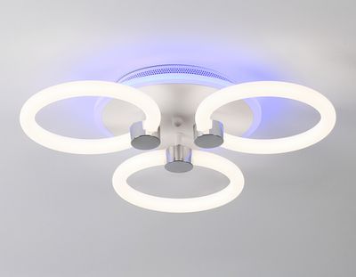 Светильник светодиодный потолочный FA3838/3 WH белый 42W 3000K-6400K+RGB D458*80 (ПДУ РАДИО 2.4G)