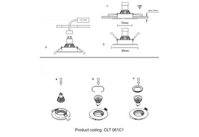 Светильник встраиваемый Crystal Lux CLT 061C1 CH 1400/089