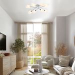 Потолочный светильник с плафонами из стекла 30125/8 хром