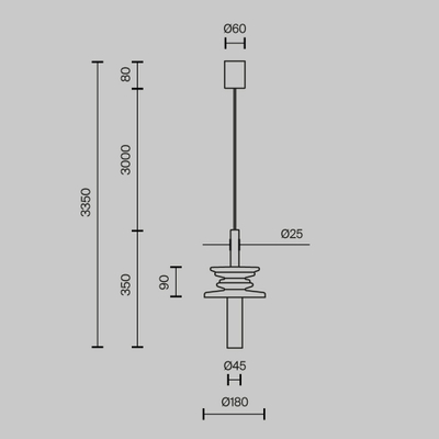 Подвесной светильник Звуковая волна / Sound Wave G9х1, MOD255PL-01B2. TM Maytoni